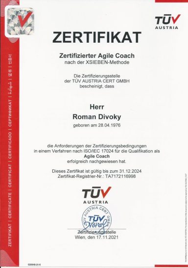 TÜV Agile Coach Roman Divoky